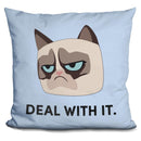 Grumpy Cat Deal With It Throw Pillow
