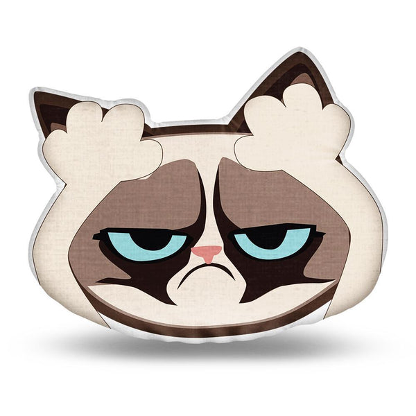 Grumpy Cat Hear No... Throw Pillow