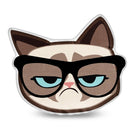 Grumpy Cat Nerd Throw Pillow