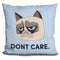 Grumpy Cat Dont Care Throw Pillow