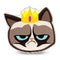 Grumpy Cat Royaly Grumpy Throw Pillow