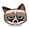 Grumpy Cat Stuck Out Tongue Throw Pillow