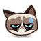 Grumpy Cat Tired Throw Pillow