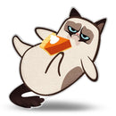 Grumpy Cat Too Much Pumpkin Pie Throw Pillow