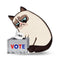 Grumpy Cat Voting Grumpy Throw Pillow