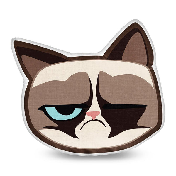 Grumpy Cat Wink Throw Pillow