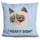 Grumpy Cat Heavy Sight Throw Pillow