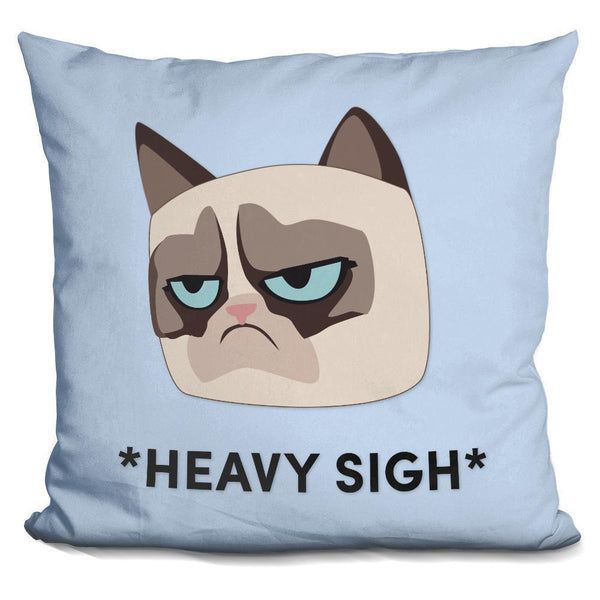 Grumpy Cat Heavy Sight Throw Pillow