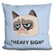 Grumpy Cat Heavy Sight Throw Pillow