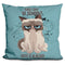 Grumpy Cat First Day Of School Throw Pillow
