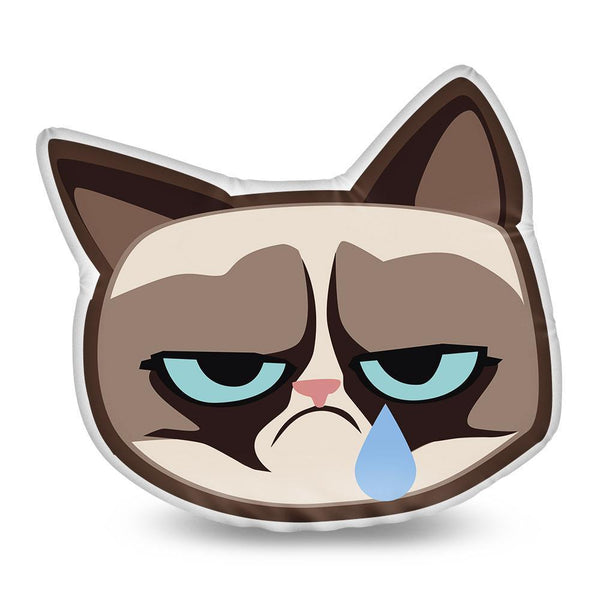 Grumpy Cat Cry Throw Pillow