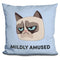 Grumpy Cat Mildly Amuzed Throw Pillow