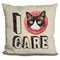 Grumpy Cat I Donut Care Throw Pillow
