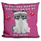 Grumpy Cat If You Are Happy And You Know It Throw Pillow