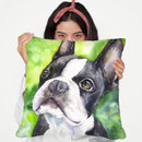 Boston Terrier Ii Throw Pillow By George Dyachenko