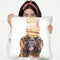 Boxer And Donut Throw Pillow By George Dyachenko