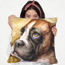 Boxer Puppy Throw Pillow By George Dyachenko
