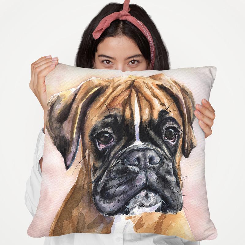 Boxer Throw Pillow By George Dyachenko