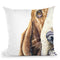 Basset Hound Half Portrait Throw Pillow By George Dyachenko