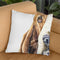Basset Hound Half Portrait Throw Pillow By George Dyachenko