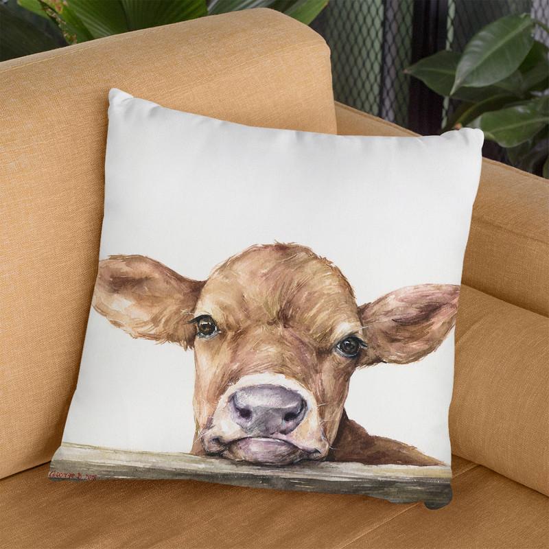 Calf I Throw Pillow By George Dyachenko