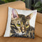 Cat Throw Pillow By George Dyachenko