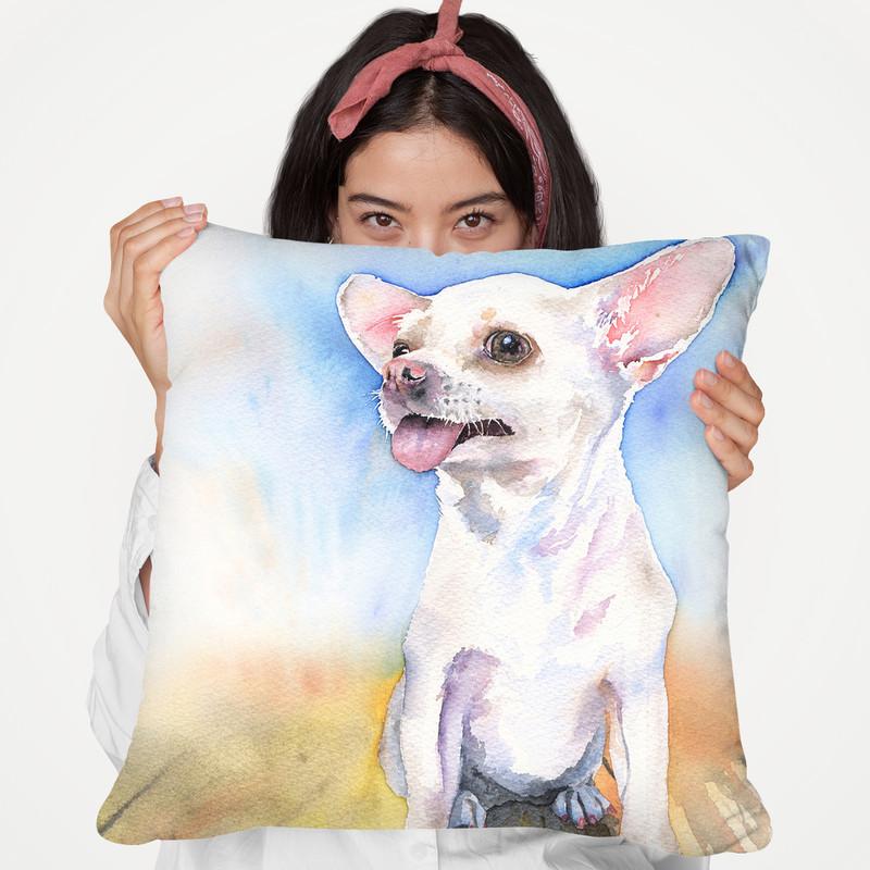 Chihuahua Throw Pillow By George Dyachenko