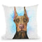 Chocolate Doberman Throw Pillow By George Dyachenko