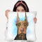 Chocolate Doberman Throw Pillow By George Dyachenko