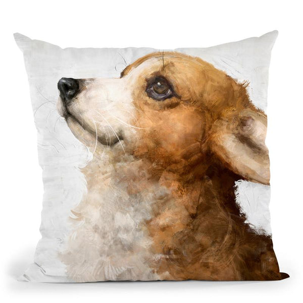 Corgi Throw Pillow By George Dyachenko