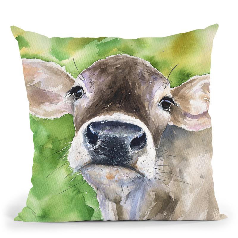 Cow Throw Pillow By George Dyachenko
