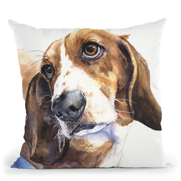 Basset Hound Throw Pillow By George Dyachenko