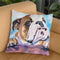 Cute English Bulldog Throw Pillow By George Dyachenko