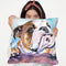 Cute English Bulldog Throw Pillow By George Dyachenko