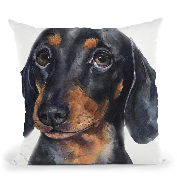 Dachshund Puppy I Throw Pillow By George Dyachenko