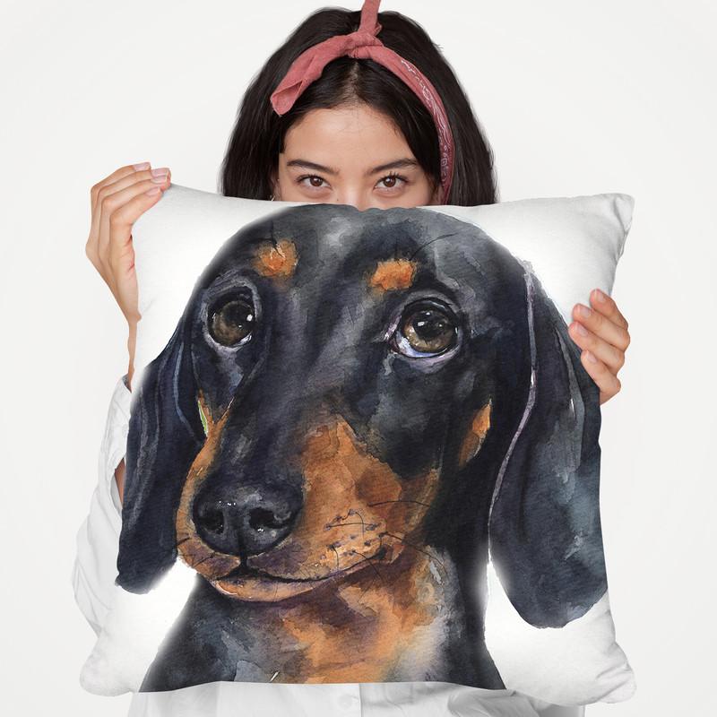 Dachshund Puppy I Throw Pillow By George Dyachenko