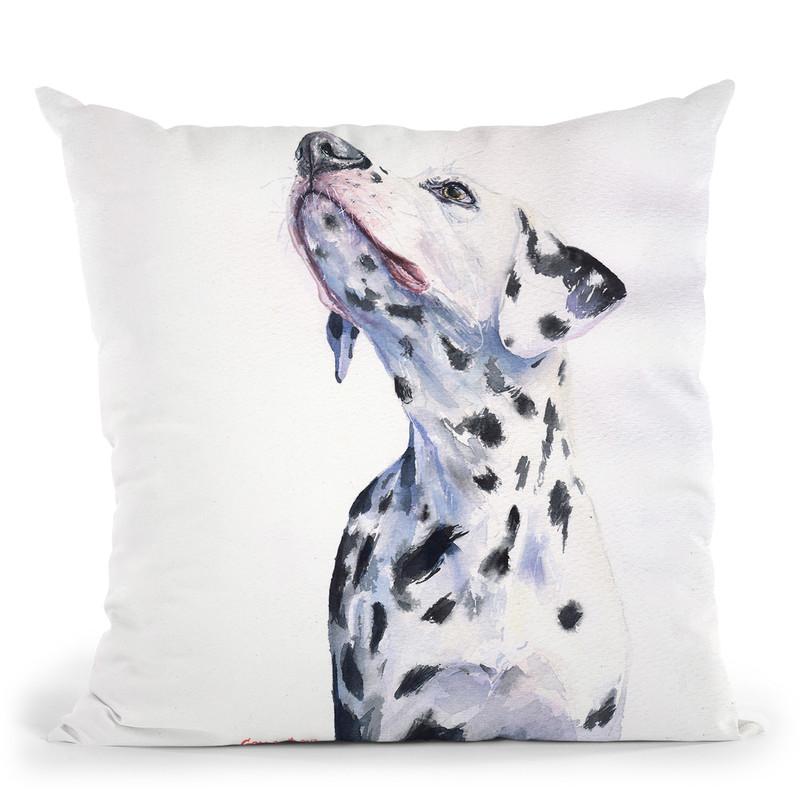 Dalmatian Throw Pillow By George Dyachenko