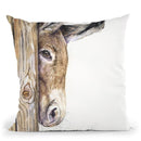 Donkey Throw Pillow By George Dyachenko