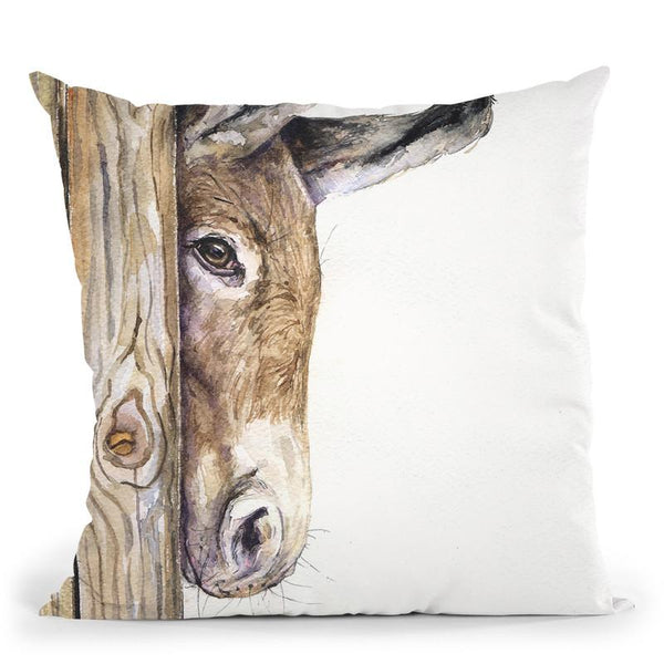 Donkey Throw Pillow By George Dyachenko