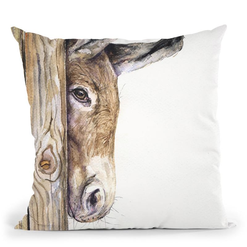 Donkey Throw Pillow By George Dyachenko