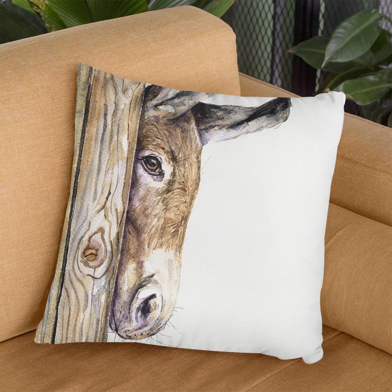 Donkey Throw Pillow By George Dyachenko