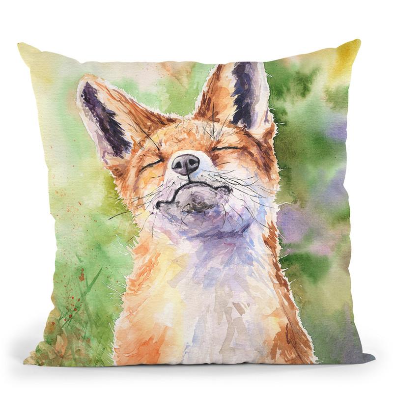 Fox Throw Pillow By George Dyachenko