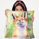 Fox Throw Pillow By George Dyachenko