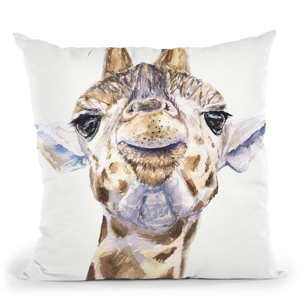 Giraffe Baby Throw Pillow By George Dyachenko