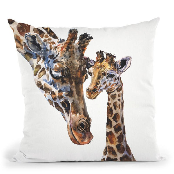 Giraffes Throw Pillow By George Dyachenko