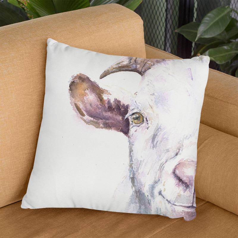 Goat Throw Pillow By George Dyachenko