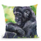 Gorilla Baby Throw Pillow By George Dyachenko