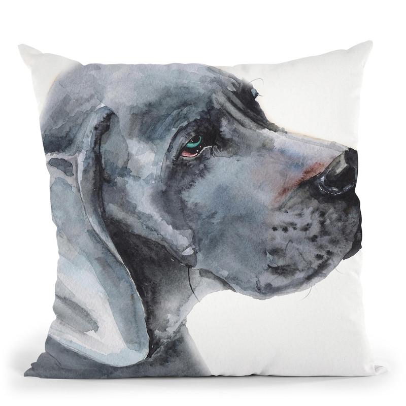 Great Dane Ii Throw Pillow By George Dyachenko
