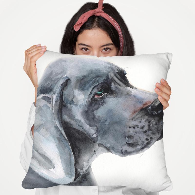 Great Dane Ii Throw Pillow By George Dyachenko