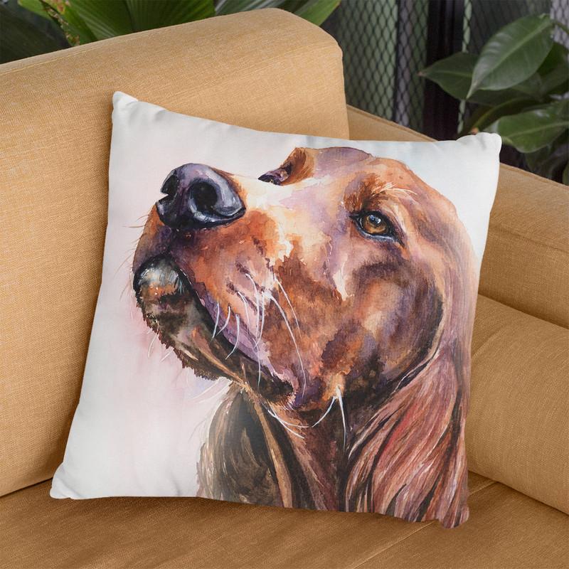 Irish Setter Throw Pillow By George Dyachenko